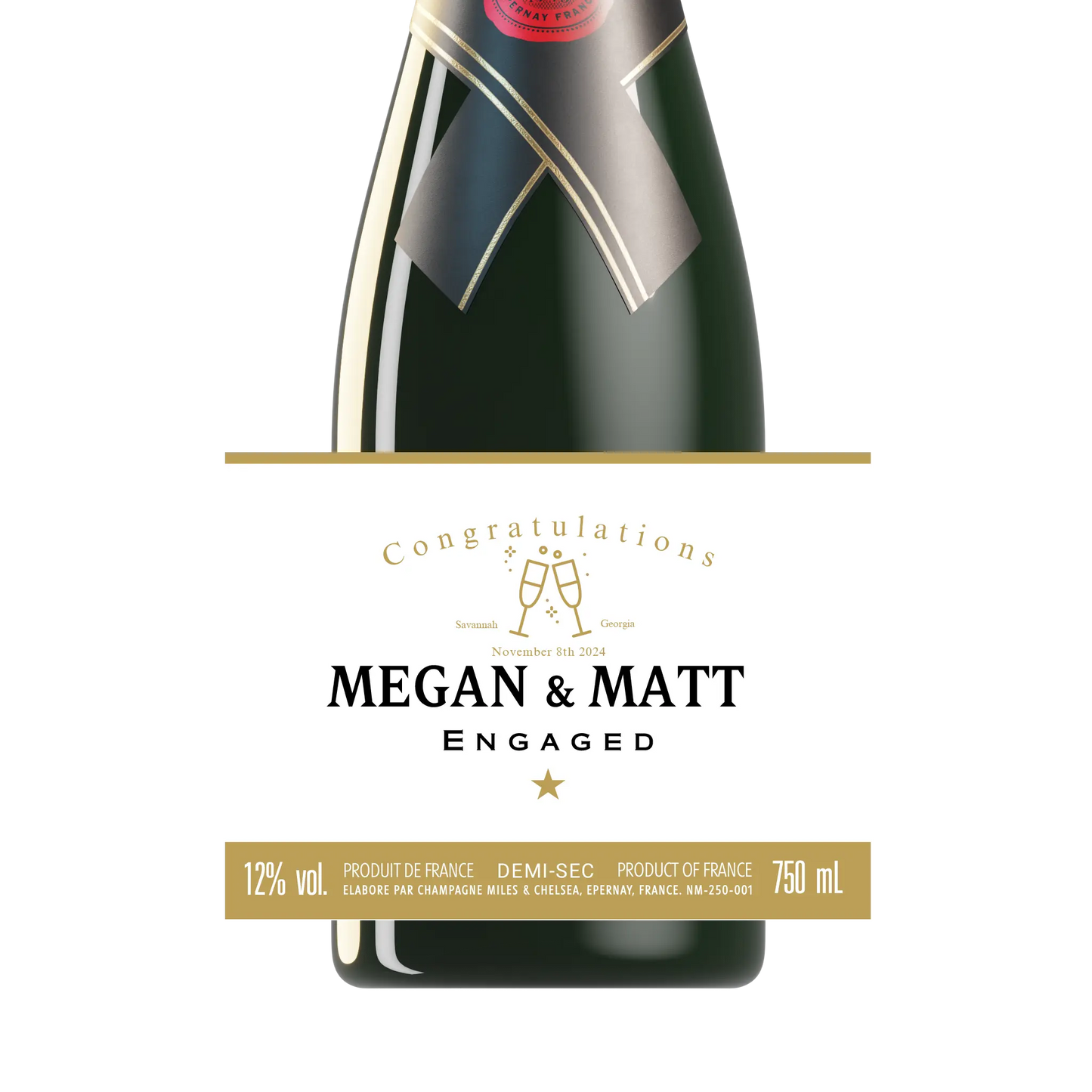 Personalized Ice Champagne Label