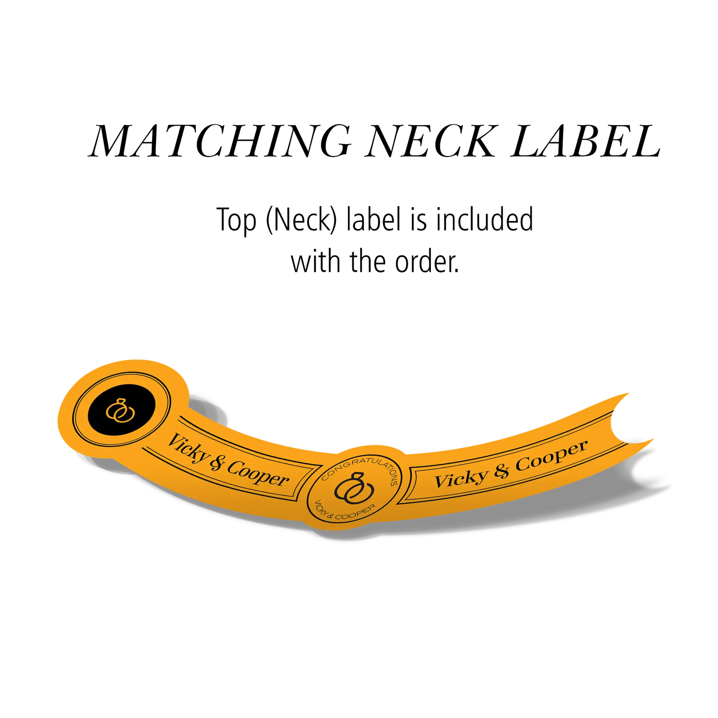 Custom Yellow Brut Champagne Label