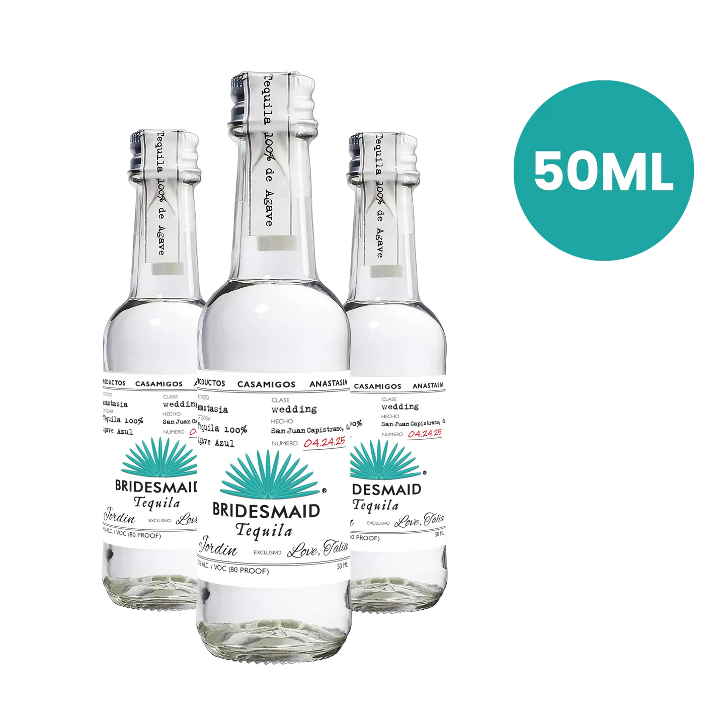 Custom Casamigos Tequila Mini Bottle Labels - 50ml