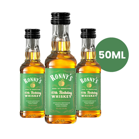 Custom Green Apple Whiskey Mini Bottle Labels